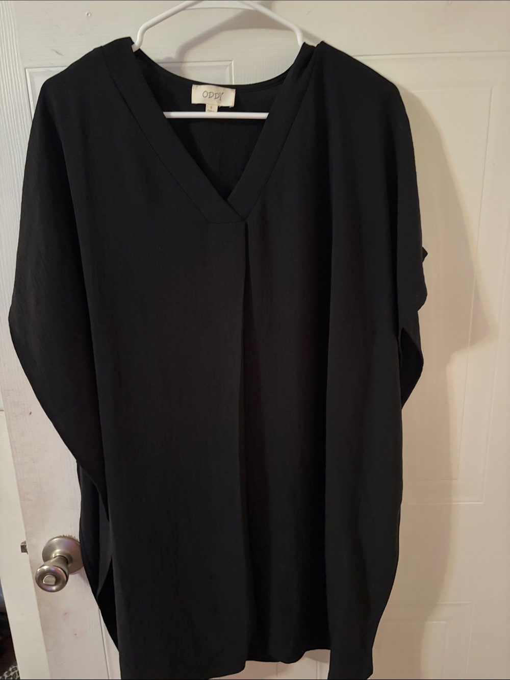 ODDI Black V-Neck Tunic Top